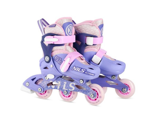 Роликові ковзани NILS EXTREME NA13102 розмір XS 26-29, фіолетово-рожеві