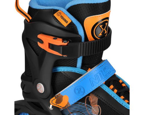 Роликові ковзани NILS EXTREME NA13808 розмір M 34-37, чорно-сині