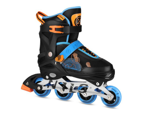 Роликові ковзани NILS EXTREME NA13808 розмір L 38-41, чорно-сині