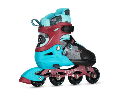 Роликові ковзани NILS EXTREME NA13810 розмір M 35-38, чорно-блакитні