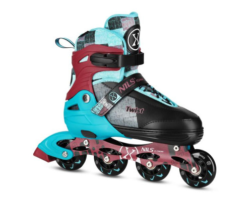 Роликові ковзани NILS EXTREME NA13810 розмір S 31-34, чорно-блакитні