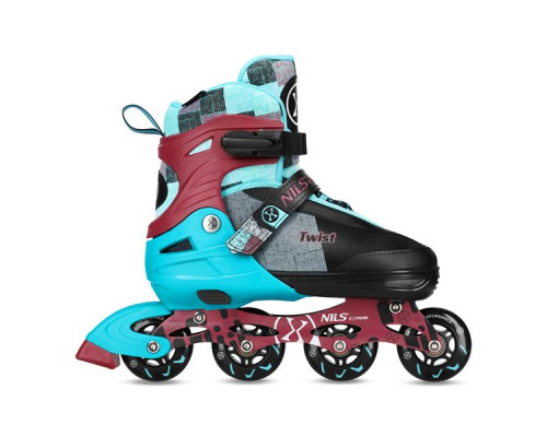 Роликові ковзани NILS EXTREME NA13810 розмір S 31-34, чорно-блакитні