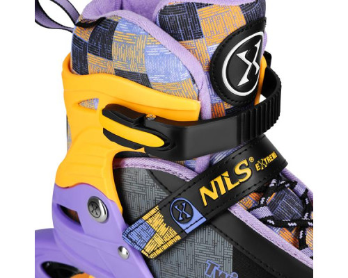 Роликові ковзани NILS EXTREME NA13808 розмір S 31-34,чорно-помаранчеві