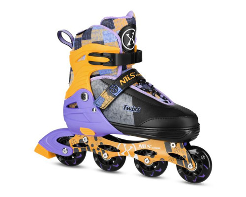 Роликові ковзани NILS EXTREME NA13808 розмір M 35-38, чорно-помаранчеві
