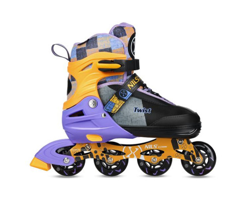 Роликові ковзани NILS EXTREME NA13808 розмір M 35-38, чорно-помаранчеві
