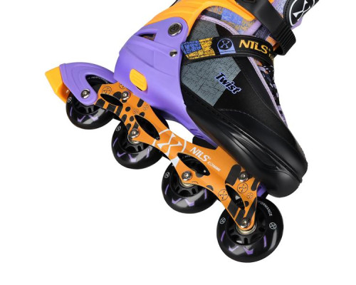 Роликові ковзани NILS EXTREME NA13808 розмір L 39-42, чорно-помаранчеві