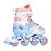Роликові ковзани з комплектом захисту NILS EXTREME Moonbeam NA0189 розмір S 31-34, блакитно-рожеві