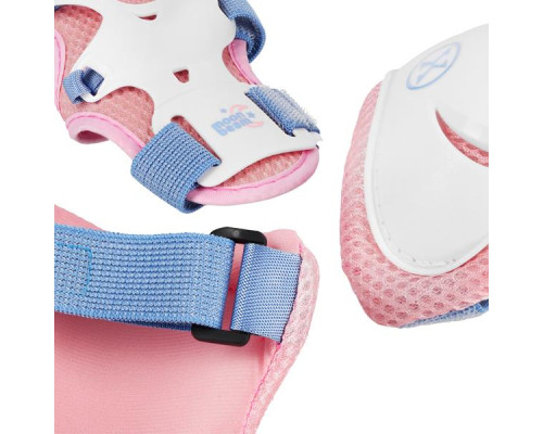 Роликові ковзани з комплектом захисту NILS EXTREME Moonbeam NA0189 розмір S 31-34, блакитно-рожеві