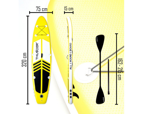 Надувна SUP дошка (Сапборд) THUNDER COAST YELLOW 320 Надувна SUP дошка (Сапборд) THUNDER COAST YELLOW 320
