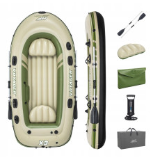 Човен надувний Bestway Voyager X3 Raft 294 х 137 см, зелено-бежевий