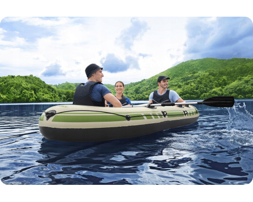 Човен надувний Bestway Voyager X3 Raft 294 х 137 см, зелено-бежевий