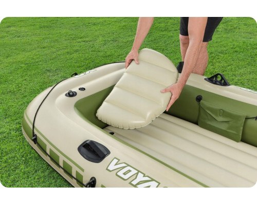 Човен надувний Bestway Voyager X3 Raft 294 х 137 см, зелено-бежевий