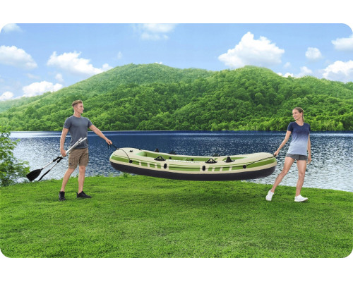 Човен надувний Bestway Voyager X3 Raft 294 х 137 см, зелено-бежевий