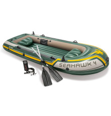 Човен надувний Intex Seahawk 4 351 x 145 x 48 см, зелений