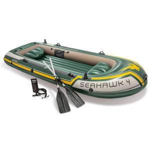 Човен надувний Intex Seahawk 4 351 x 145 x 48 см, зелений