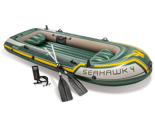 Човен надувний Intex Seahawk 4 351 x 145 x 48 см, зелений