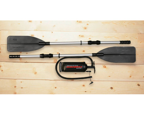 Човен надувний Intex Excursion 4 315 x 165 x 43 см, сіро-синій