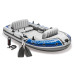 Човен надувний Intex Excursion 4 315 x 165 x 43 см, сіро-синій