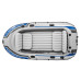 Човен надувний Intex Excursion 4 315 x 165 x 43 см, сіро-синій