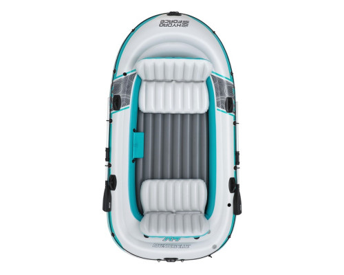 Човен надувний Bestway Hydro-Force Adventure Elite X4 315 х 165 см, блакитно-сірий