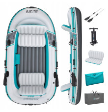Човен надувний Bestway Hydro-Force Adventure Elite X4 315 х 165 см, блакитно-сірий