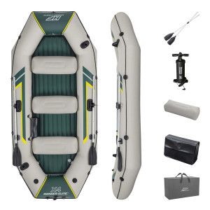 Човен надувний Bestway Hydro-Force Ranger Elite X4320 х 148 см, зелено-бежевий