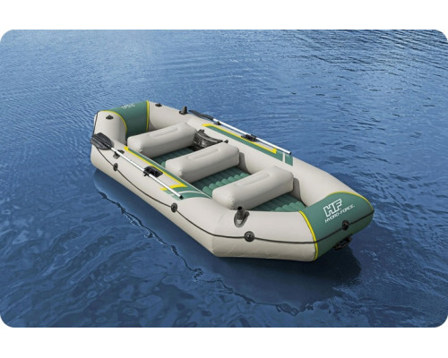 Човен надувний Bestway Hydro-Force Ranger Elite X4320 х 148 см, зелено-бежевий