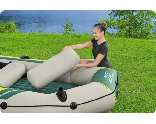 Човен надувний Bestway Hydro-Force Ranger Elite X4320 х 148 см, зелено-бежевий