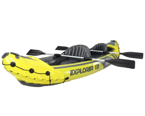 Каяк надувний Intex EXPLORER K2 312 x 91 x 51 см, жовто-сірий