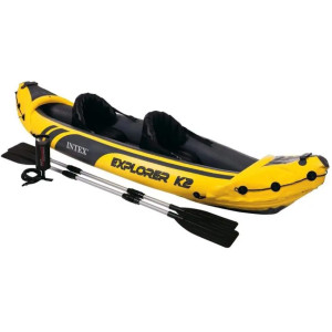 Каяк надувний Intex EXPLORER K2 312 x 91 x 51 см, жовто-сірий