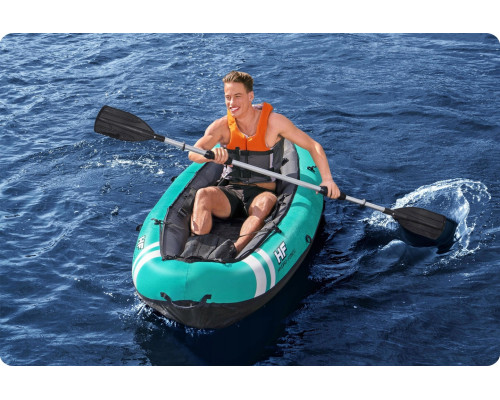 Каяк надувний Bestway Hydro-Force Ventura Elite X1 280 х 86 см, блакитно-чорний
