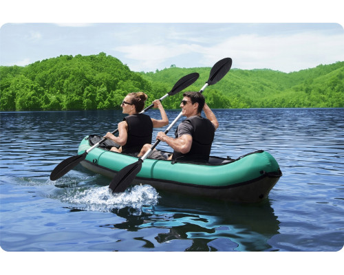 Каяк надувний Bestway Hydro-Force Ventura X2 330 х 86 см, чорно-м'ятний
