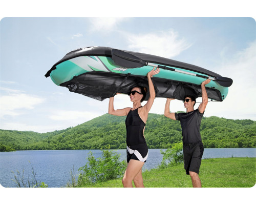 Каяк надувний Bestway Hydro-Force Ventura X2 330 х 86 см, чорно-м'ятний