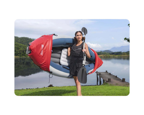 Каяк надувний Bestway Hydro-Force Rapid X1 290 x 91 см, синьо-червоний