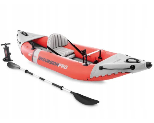 Каяк надувний Intex Excursion Pro K1 305 х 91 х 46 см, червоно-сірий