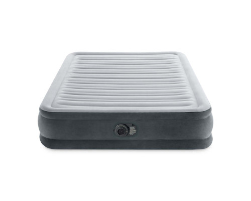Матрац надувний Intex 67768ND з вбудованим електронасосом 191x137x33 см, сірий