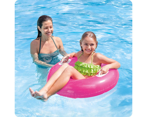 Коло надувне з ручками INTEX 59258 рожеве, 76 см