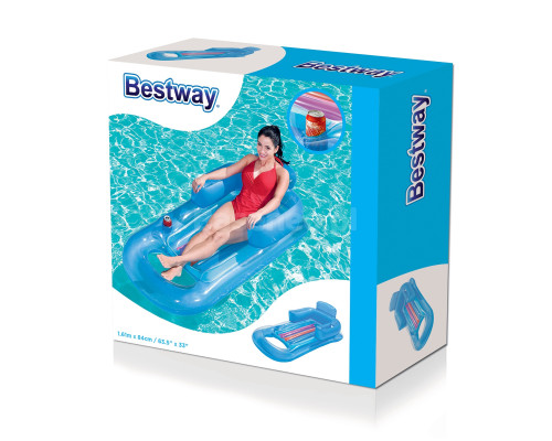 Матрац, шезлонг надувний Bestway 43028 синій, 161 x 84 см