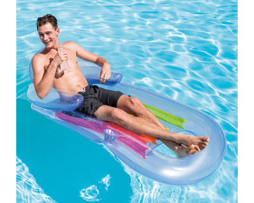 Матрац, шезлонг для плавання INTEX 58802 King Cool блакитний, 160 x 85 см