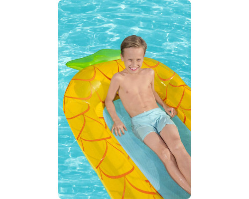 Пліт надувний для басейну Bestway 43644 Ананас, 186 х 112 см