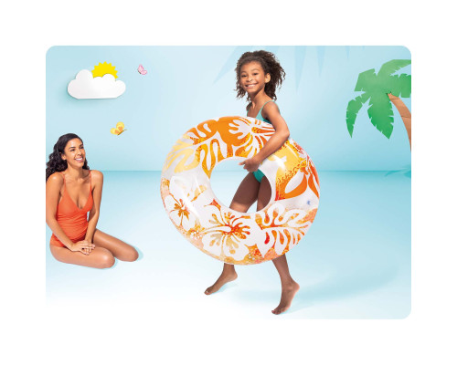 Коло надувне для плавання INTEX 59251 помаранчеве, 91 см