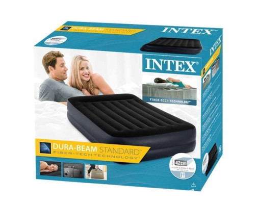 Надувний матрац з вбудованим електричним насосом INTEX 64124 Надувний матрац з вбудованим електричним насосом INTEX 64124