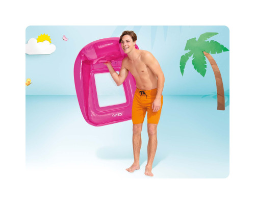 Крісло надувне для плавання INTEX 56802 рожеве, 104 х 102 см