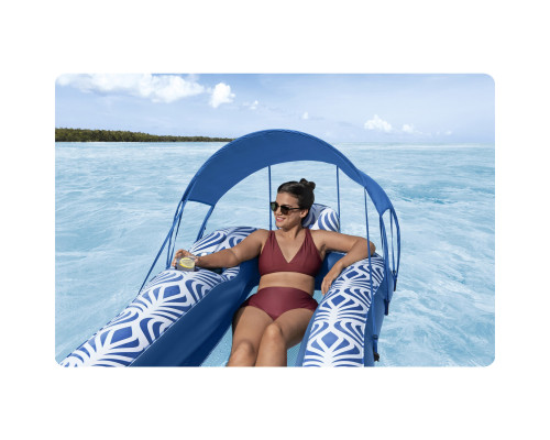 Матрац надувний з навісом Bestway 43732, 198 х 112 см