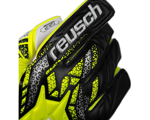 Рукавички воротарські Reusch Attrakt Grip 5570815 2014 р.10, жовто-чорні Рукавички воротарські Reusch Attrakt Grip 5570815 2014 р.10, жовто-чорні