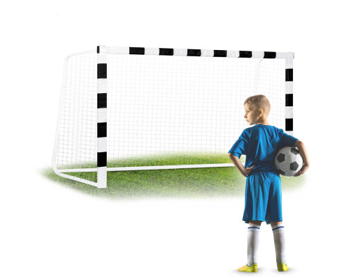 Ворота футбольні Neo-Sport NS-460 300 x 160 x 90 см, чорно-білі
