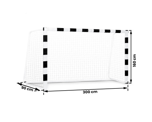 Ворота футбольні Neo-Sport NS-460 300 x 160 x 90 см, чорно-білі