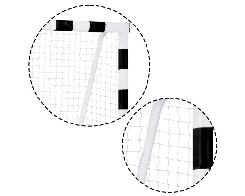 Ворота футбольні Neo-Sport NS-460 300 x 160 x 90 см, чорно-білі