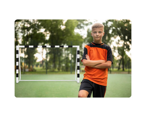 Ворота футбольні Neo-Sport NS-460 300 x 160 x 90 см, чорно-білі