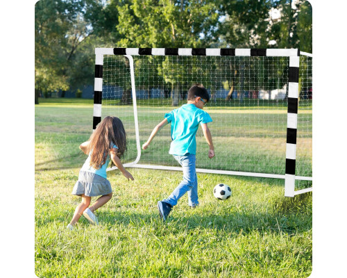 Ворота футбольні Neo-Sport NS-460 300 x 160 x 90 см, чорно-білі